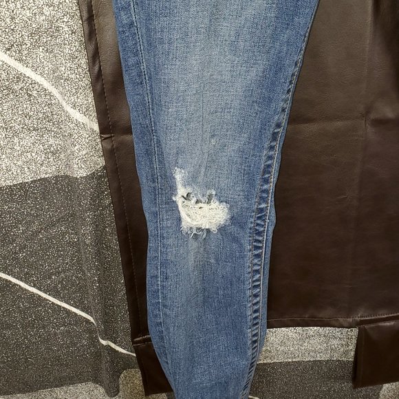 True religion blue Casey mid rise skinny jeans with distress - Picture 2 of 7